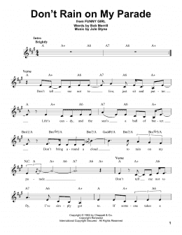 page one of Don't Rain On My Parade (Pro Vocal)