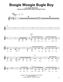 page one of Boogie Woogie Bugle Boy (Pro Vocal)