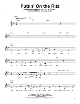 page one of Puttin' On The Ritz (Pro Vocal)