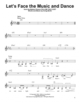 page one of Let's Face The Music And Dance (Pro Vocal)
