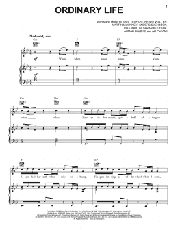 page one of Ordinary Life (Piano, Vocal & Guitar Chords (Right-Hand Melody))