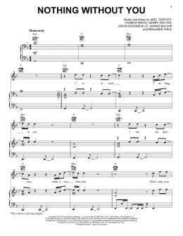 page one of Nothing Without You (Piano, Vocal & Guitar Chords (Right-Hand Melody))
