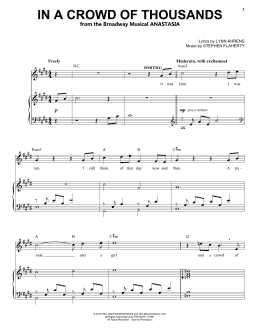page one of In A Crowd Of Thousands (Piano & Vocal)