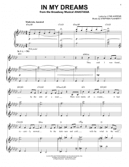 page one of In My Dreams (from Anastasia) (Piano & Vocal)