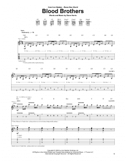 page one of Blood Brothers (Guitar Tab)