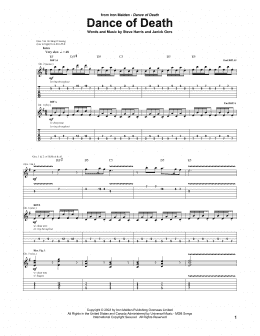 page one of Dance Of Death (Guitar Tab)