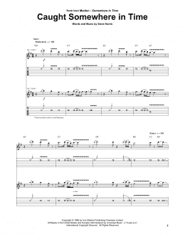 page one of Caught Somewhere In Time (Guitar Tab)