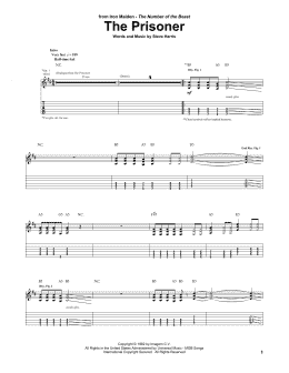 page one of The Prisoner (Guitar Tab)