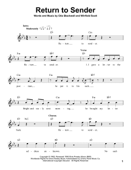 page one of Return To Sender (Pro Vocal)