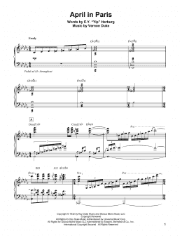 page one of April In Paris (Piano Transcription)