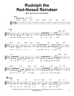 page one of Rudolph The Red-Nosed Reindeer (Pro Vocal)