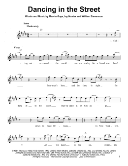 page one of Dancing In The Street (Pro Vocal)