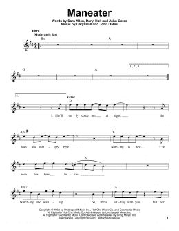 page one of Maneater (Pro Vocal)