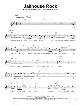 page one of Jailhouse Rock (Pro Vocal)