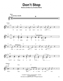 page one of Don't Stop (Pro Vocal)