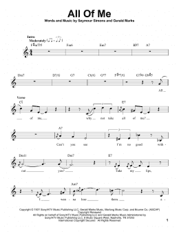 page one of All Of Me (Pro Vocal)