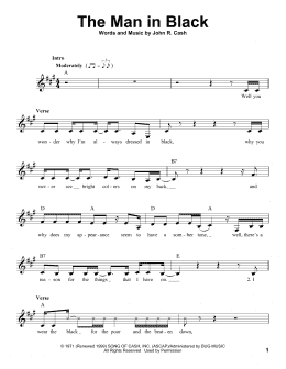 page one of The Man In Black (Pro Vocal)