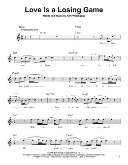 page one of Love Is A Losing Game (Pro Vocal)