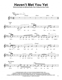 page one of Haven't Met You Yet (Pro Vocal)