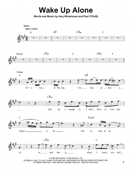 page one of Wake Up Alone (Pro Vocal)
