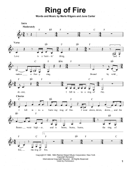 page one of Ring Of Fire (Pro Vocal)