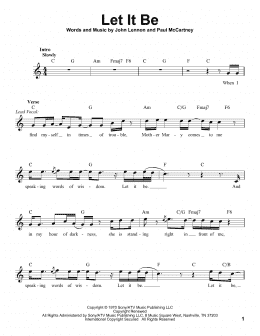 page one of Let It Be (Pro Vocal)