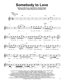 page one of Somebody To Love (Pro Vocal)