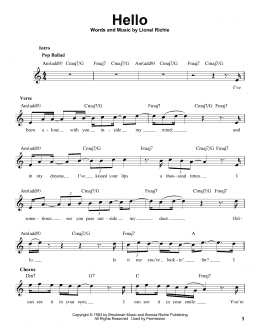 page one of Hello (Pro Vocal)