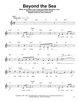 page one of Beyond The Sea (Pro Vocal)