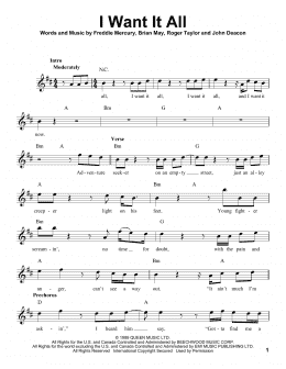 page one of I Want It All (Pro Vocal)