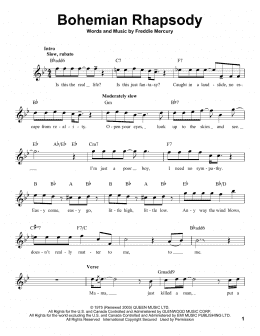 page one of Bohemian Rhapsody (Pro Vocal)