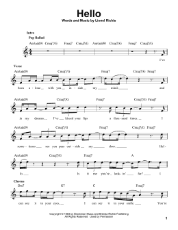 page one of Hello (Pro Vocal)