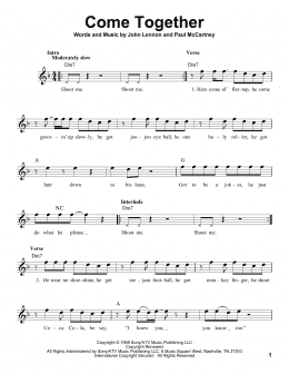 page one of Come Together (Pro Vocal)