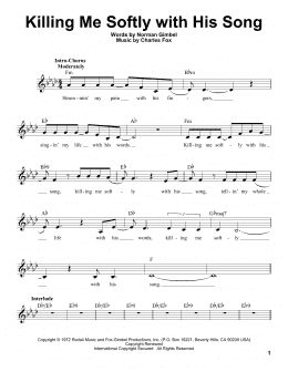 page one of Killing Me Softly With His Song (Pro Vocal)