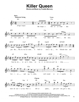 page one of Killer Queen (Pro Vocal)