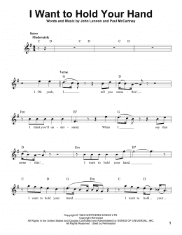 page one of I Want To Hold Your Hand (Pro Vocal)