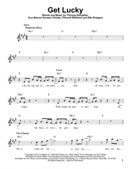 page one of Get Lucky (Pro Vocal)