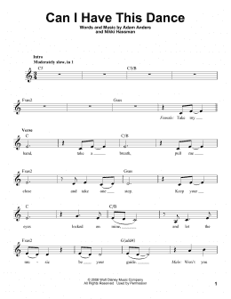 page one of Can I Have This Dance (Pro Vocal)