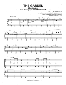 page one of The Garden (Der Garten) (Piano & Vocal)