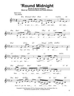 page one of 'Round Midnight (Pro Vocal)