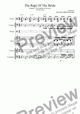 page one of 6th Mov. - Rapture of The Bride (Time Signature 5:4)