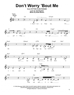 page one of Don't Worry 'Bout Me (Pro Vocal)