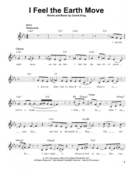 page one of I Feel The Earth Move (Pro Vocal)