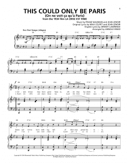 page one of This Could Only Be Paris (On ne voit ça qu'à Paris) (Piano & Vocal)