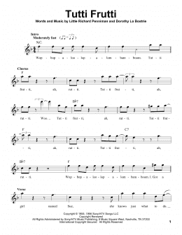 page one of Tutti Frutti (Pro Vocal)
