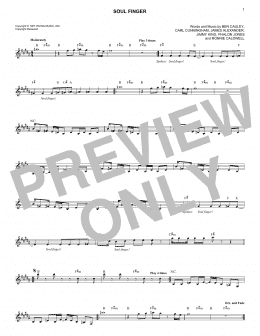 page one of Soul Finger (Lead Sheet / Fake Book)
