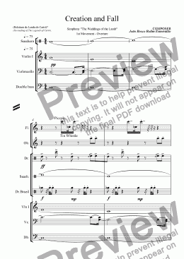 page one of 1st Mov. - Overture - Creation and Fall