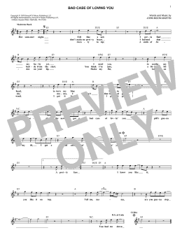 page one of Bad Case Of Loving You (Lead Sheet / Fake Book)