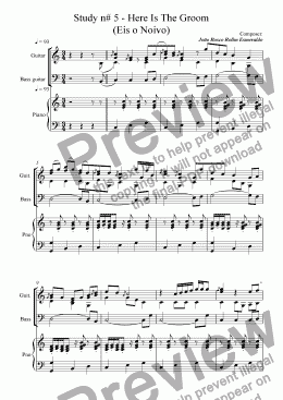 page one of Eis o Noivo - (Here Is The Groom) - For Guitar and Keyboard