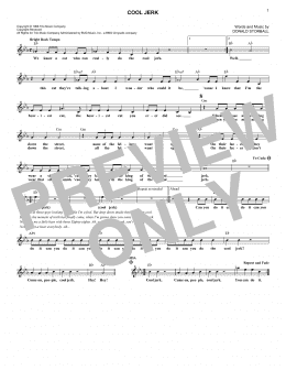 page one of Cool Jerk (Lead Sheet / Fake Book)